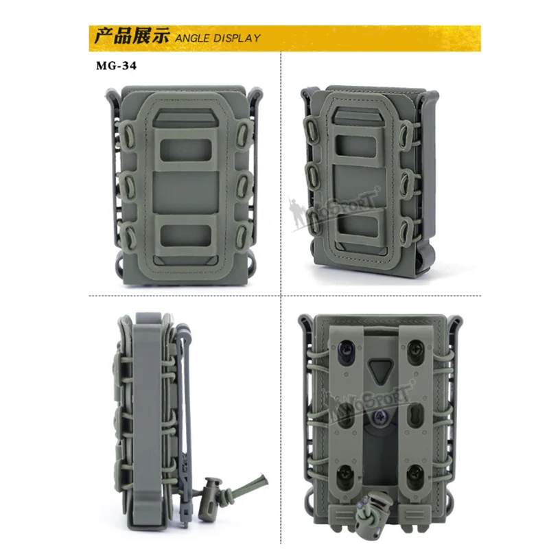 New 5.56mm 7.62mm Fast Mag Pouch Tactical Magazine Pouch Holster Molle Belt Fast Attach Carrier Holster 5.56 7.62 Pouch