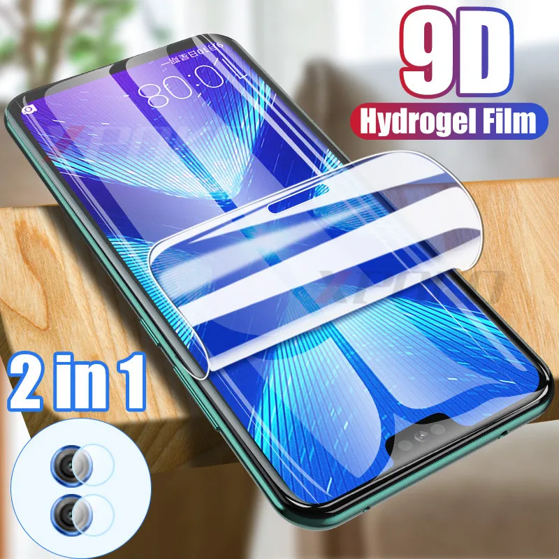 2 в 1 Защитная пленка для объектива камеры Huawei P30 P20 Pro P Smart 2019 Гидрогелевая Honor 20 10 Lite