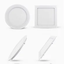 Светодиодная панель, ультра тонкий встраиваемый светильник, Круглый квадратный 110v 220v 240v холодный белый 6500k теплый белый 3000k натуральный белый 4000k