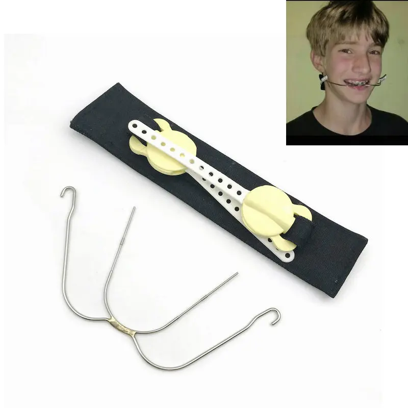 Dental Extraoral Anchorage Head Cap with Safety Module Pull Headgear Neck Pad Face Bows Ortho Matirial | Красота и здоровье