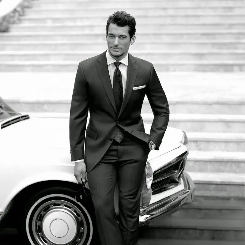 

Custom Made Classic Black Mens Suits Groom Wedding Tuxedo Slim Fit Groomsman 2 Piece Party Suits Men Suits (Jacket+Pants)