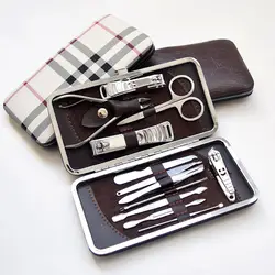 В настоящее время доступны кусачки для ногтей Косметический маникюрный комплект ножниц для ногтей набор маникюрных инструментов 12 шт
