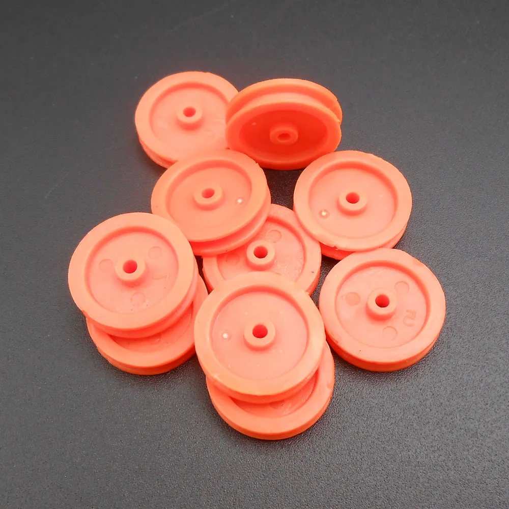 15pcs X 16.5mm Plastic Pulley Gear Model Motor Wheels Out Dia.16.5mm
