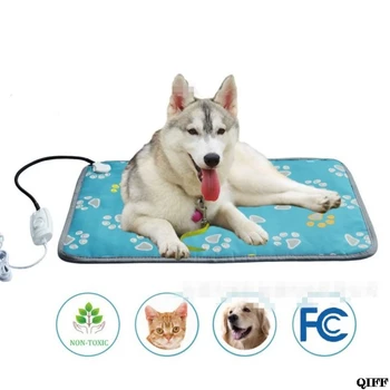 

Pet Heating Pad Waterproof Safety Electric Heated Dog Bed Warming Mat Adjustable