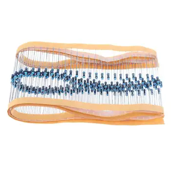 

200pcs 1/4W 10K Ohm Resistor +/- 1% 1/4w 10KR Ohm Metal Film Resistors 0.25W Watt Color Ring Resistance Carbon Film