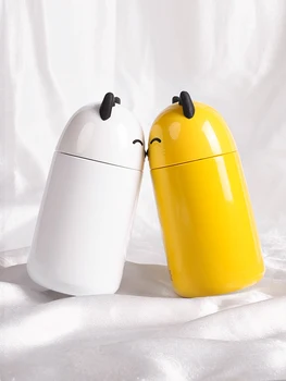 

Vacuum Cute Stainless Steel Thermos Children Modern Simple Portable Kids Cover Mug Garrafa Termica Metal Water Bottle KK60BW