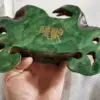 China's Old Jade Carved green Jade Crab 4
