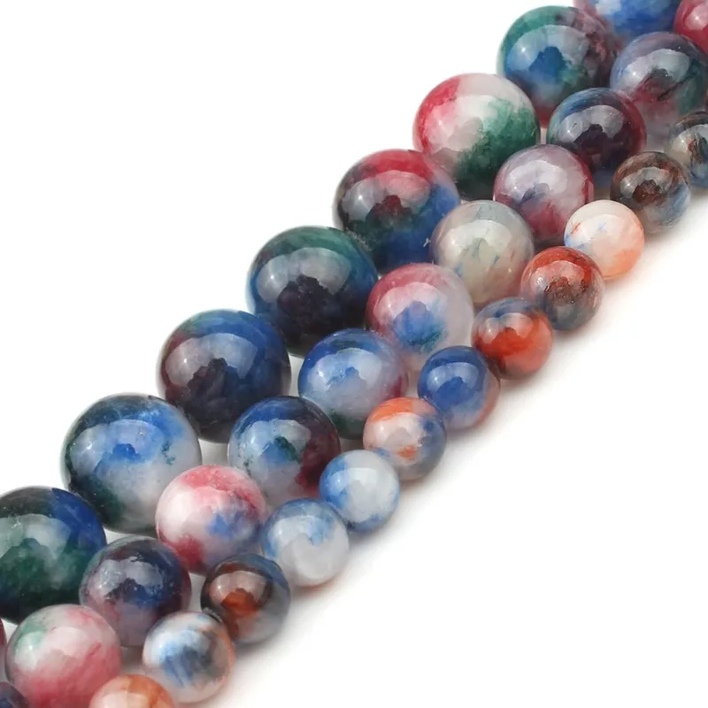 

Natural Stone Mixed Colorful Persian Jade 6 8 10 mm Round Beads For Jewelry Making Gift DIY Bracelet Necklace 15 inch Wholesale