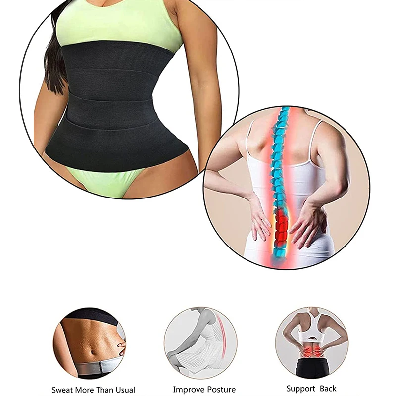 best tummy control shapewear uk Snatch Me Up Bandage Wrap Women Sweat Sauna Waist Trainer  Body Shaper Neoprene Shapewear Sheath Trimmer Tummy Adjustable Strap spanx thong