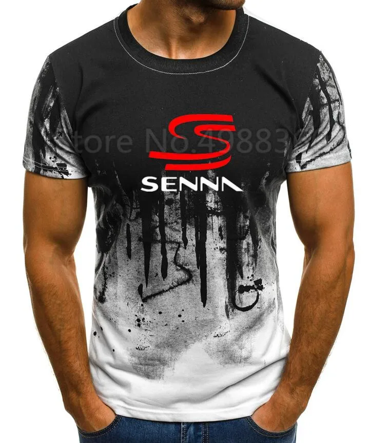 F1 Formula 1 World Champion Ayrton Senna T-shirt men's brand T shirt car auto clothing short sleeve tshirt TEES NEW 2019 | Мужская