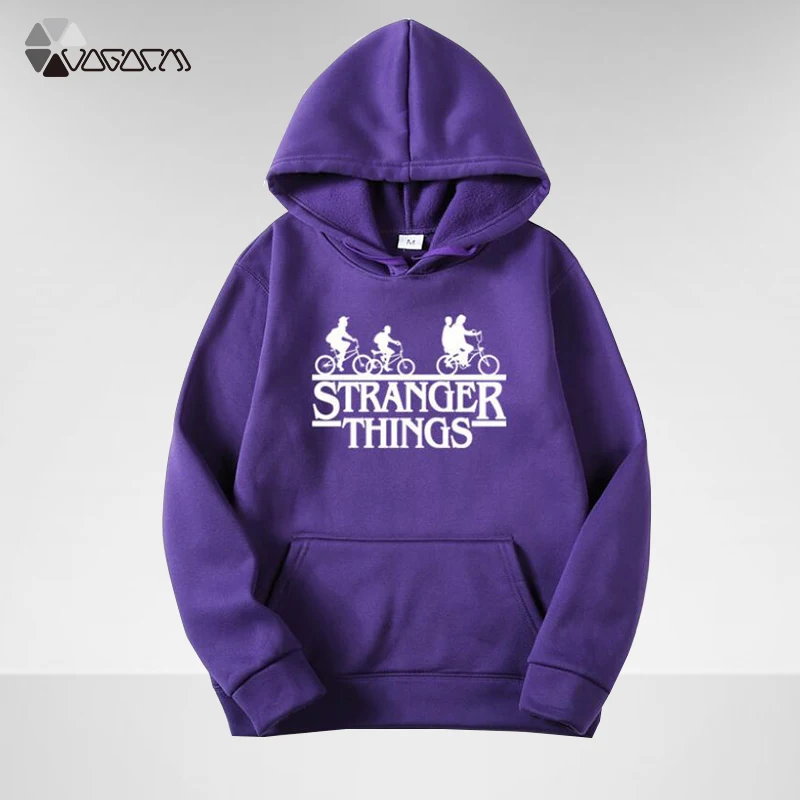 

2019 Trendy Faces Stranger Things Hooded Women Hoodies Oversize Pullover Sweatshirts For Autumn Winter Hip Hop Fleece Hoodies