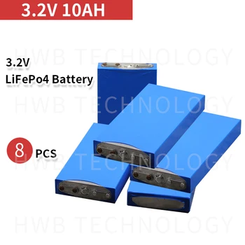 

8pack 3.2v 10ah lifepo4 battery 10ah 3.2v 30A discharge 10000mah cell aluminium case for 12v 10ah battery DIY pack power tools