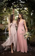 Women's Off The Shoulder Ruched Chiffon Bridesmaid Dress Long Formal Prom Gown платья для выпускного 2022 vestidos de fiesta