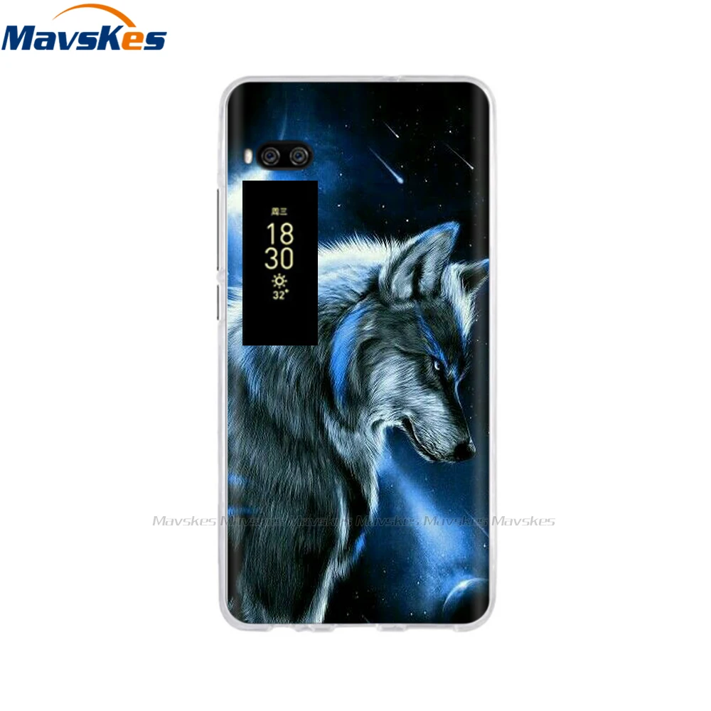 For Meizu Pro 7 Case 5.2" Fundas Coque Back Cover For Meizu Pro 7 Plus 5.7" Phone Cases Soft TPU Painted Silicone Bumper Shell 