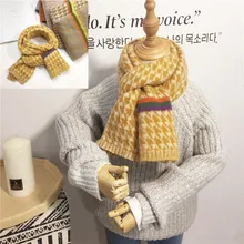 Мягкий плотный вязаный шерстяной шарф с рисунком птицы для девочек от 1 до 8 лет, сохраняющий тепло на осень и зиму