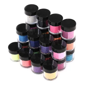 

New 24 Colors Glitter Powder Set For Nail Art DIY Tips Decoration Nail Crystal Nail Liquid Powder Color Carving Powder Non-Toxic