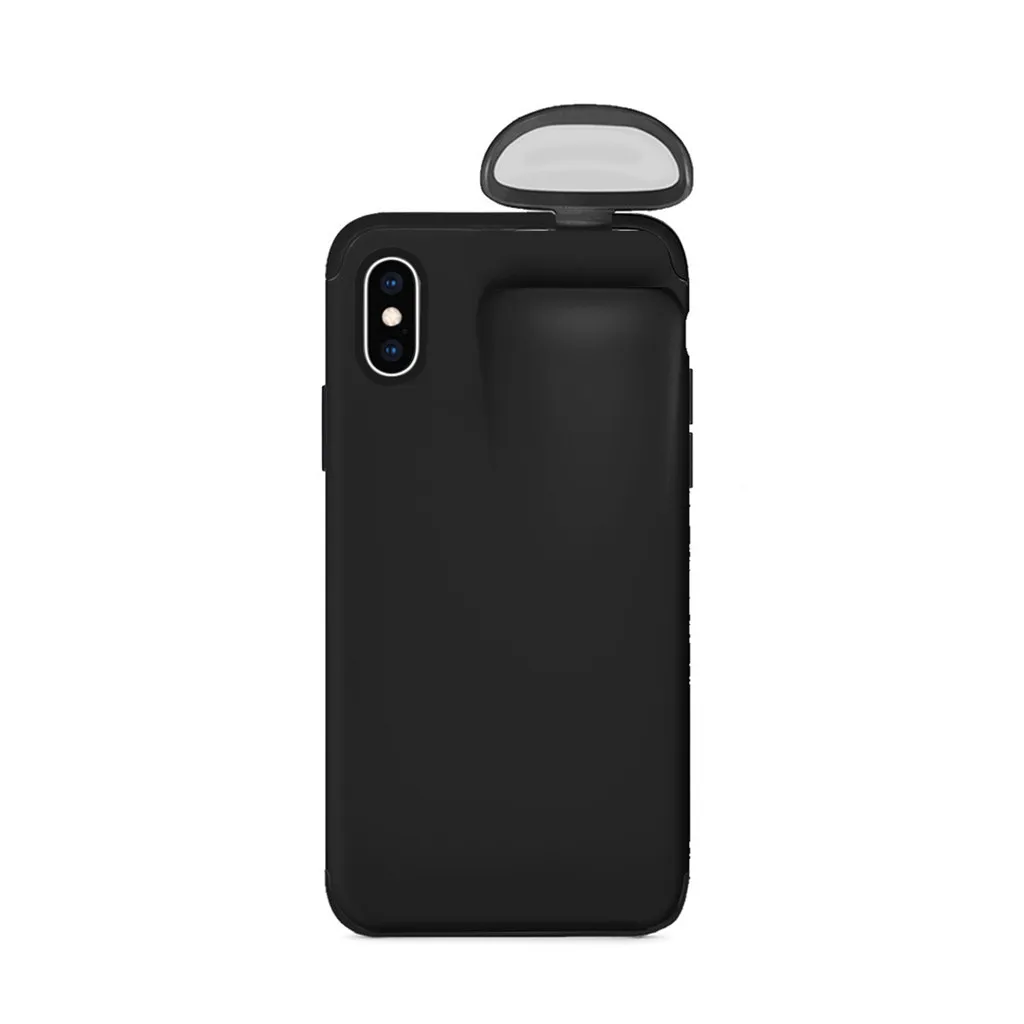 

New 2 in 1 Wireless Headset Set Protection Phone Case Cover for IPhone X /XS /11/11 Pro/Xs Max /11 Pro Max for AirPods z1016