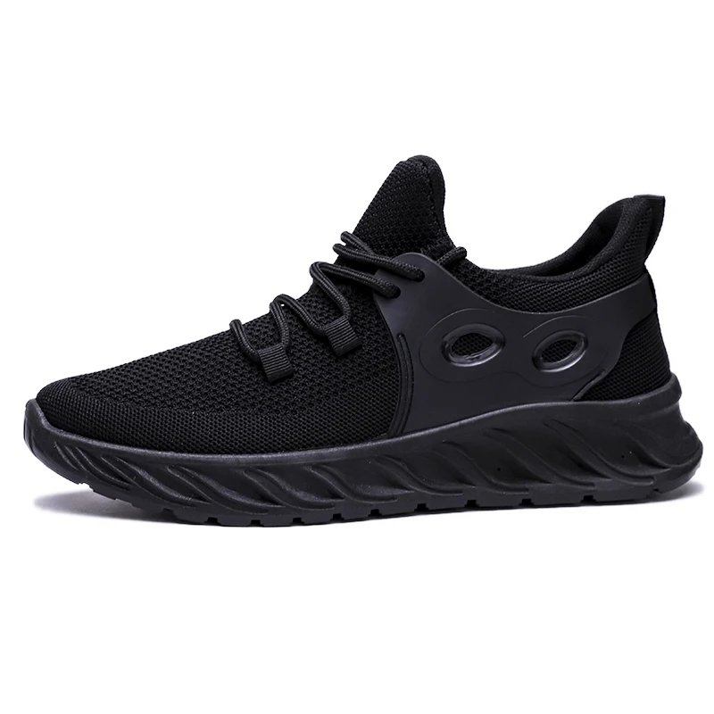 HUMTTO мужские кроссовки для бега, уличные удобные кроссовки для бега, мужские мягкие нескользящие спортивные кроссовки для бега, кроссовки для бега, новые - Цвет: black