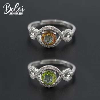 

Bolai Sultanit Ring 925 Sterling Silver Color Change Nano Diaspore Gemstone Fine Jewelry Infinity Wedding Rings for Women New