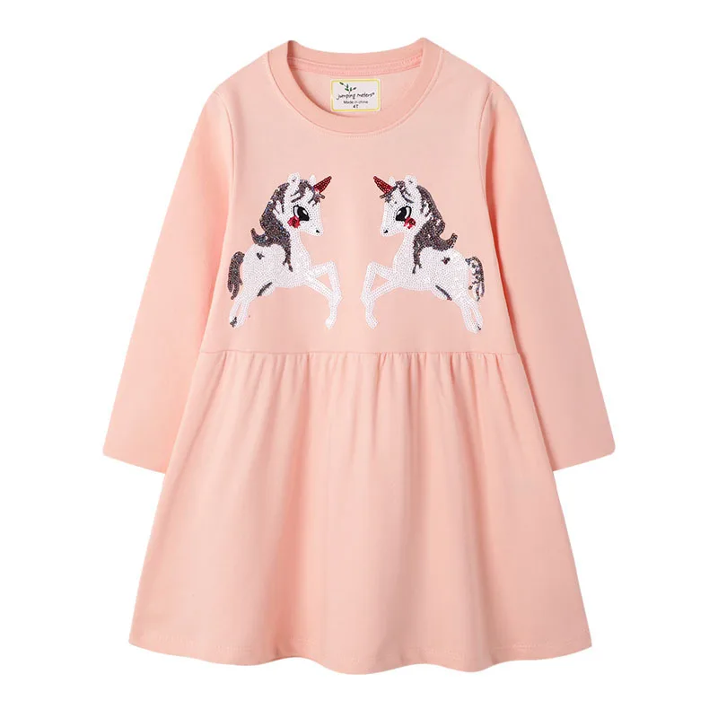 Платье для малышей; осень г.; новые модные платья для маленьких девочек; хлопковая детская одежда; одежда для детей с изображением фламинго; платье принцессы - Цвет: 7125