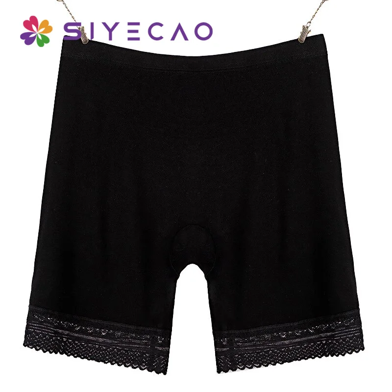 New Women Soft Cotton Lace Seamless Safety Short Pants Summer Ladies Under Skirt Shorts Modal Comfort With Pockets Short Tights