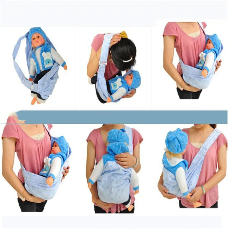 Хлопковый мультяшный принт на одно плечо с перекрещивающимися передними объятиями; слинг-переноска для детей; эргономичный слинг для новорожденных; Canguros Porta Bebes