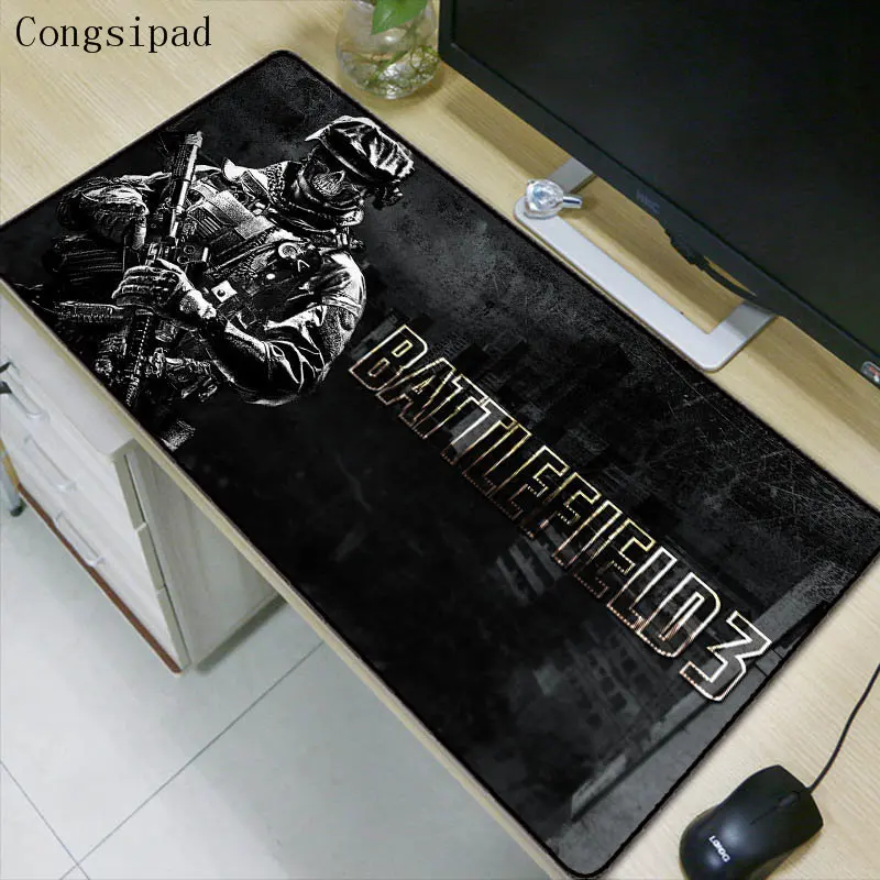  Battlefield Large Waterproof Mouse Pad Mousepad Natural Rubber Gaming Table MouseMat with Locking E