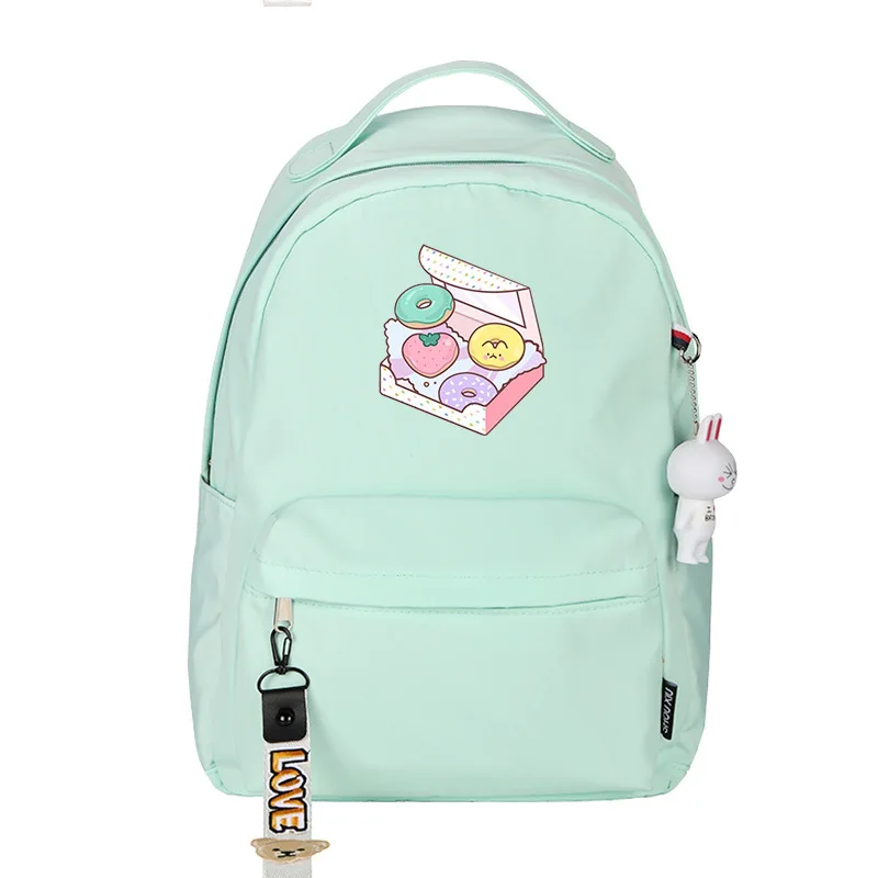Корейский милый пончик женский маленький рюкзак панда рис ролл Bookbag