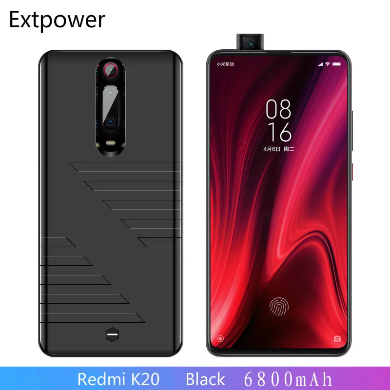 Ext power 6800 мАч для Xiaomi Redmi K20 Pro, Портативный Ультратонкий внешний аккумулятор, зарядное устройство, чехол для Xiaomi Redmi K20, чехол