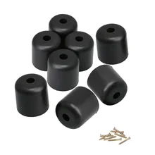 

Pack of 4 50x50MM Black Non-slip Plastic Furniture Legs Floor Protector Pads Hole Diameter 6MM for Sofa Couch Chair