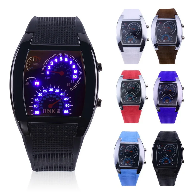 Светодиодные часы JOOM taobao с пересекающимися краями спортивные электронные для