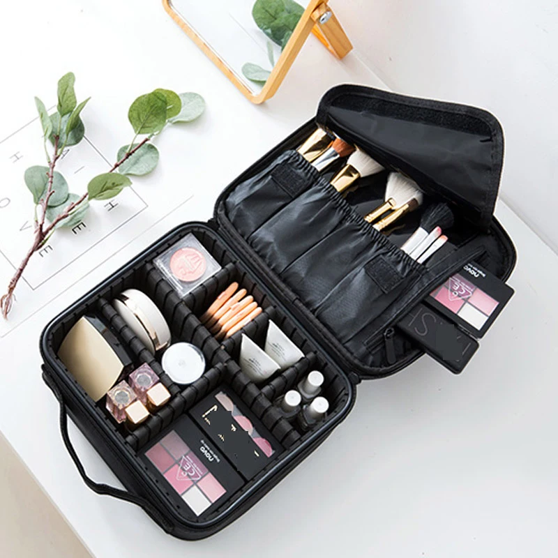 Waterproof Women Makeup Bag Professional Cosmetics Jewelry Organizer Portable Travel Multilayer Suitcase Beauty Storage Case | Багаж и