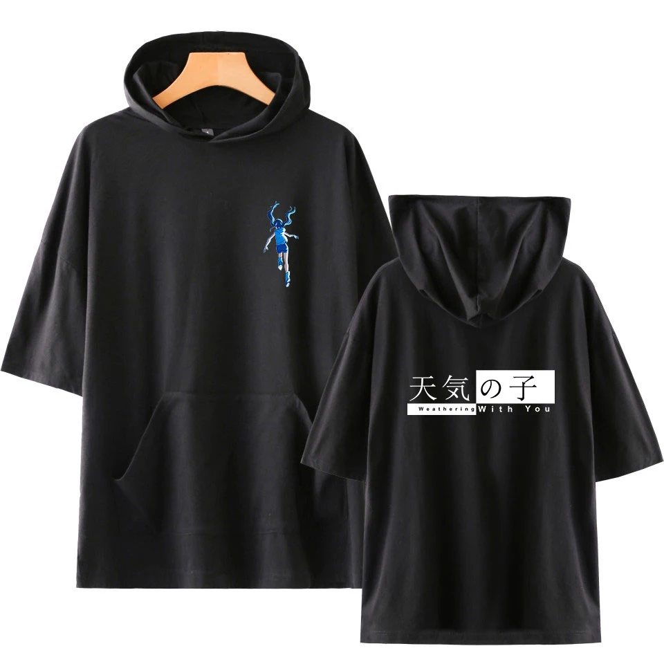Hip Hop Men HoodedT-Shirts Son of the weather Printing 2019 Summer Men