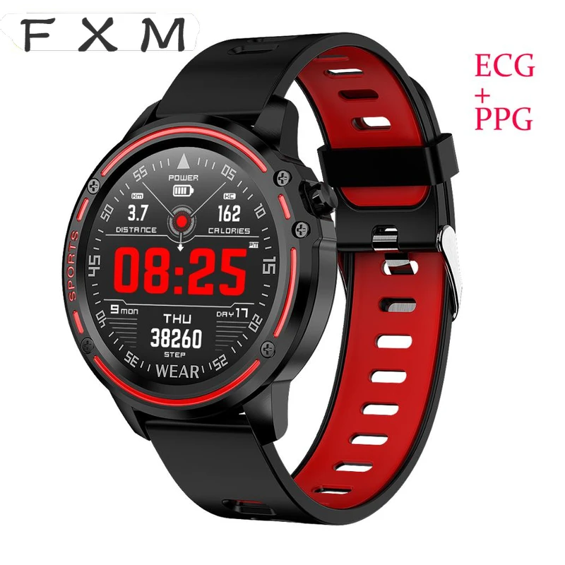 Ceny Zegar inteligentny zegarek cyfrowy mężczyźni ekg ciśnienia krwi ppg pomiar tętna tlenu we krwi Sport Smartwatch wodoodporny IP68 Sport