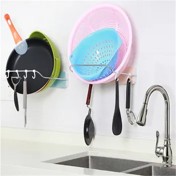 

Bathroom Creative Traceless Staircase Strong Wall Mounted Basin Rack Wall Washbasin Hooks Hanging Frame Home Useful Accessories