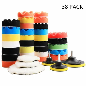 

38pcs/set Waxing Styling For Car Polisher Multifunction Polishing Pad Kit Maintenance Auto Repair Exterior Care Buffing Sponge