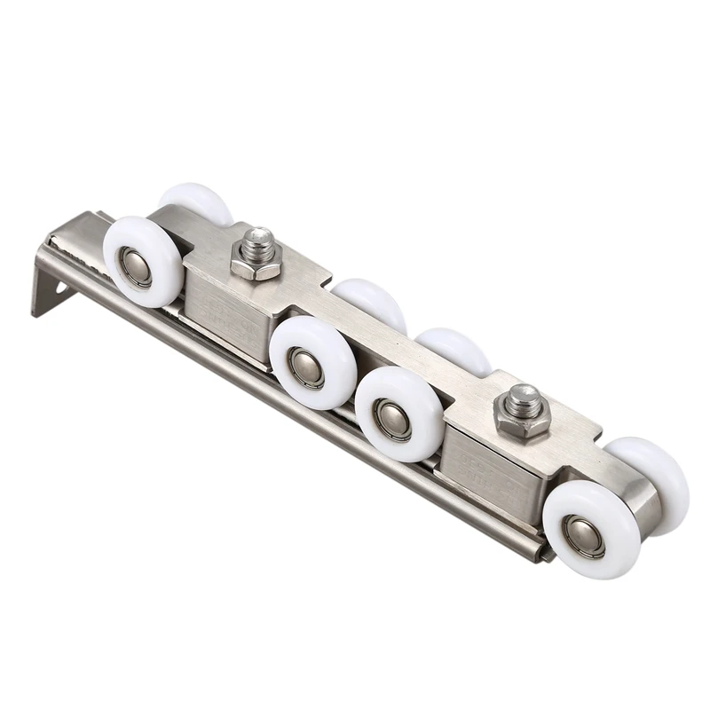 New 304 Stainless Steel Hardware Sliding Doors Pulley Hanging Rail Wheels with Silent Bearing High Load-Bearing Durable Home Har
