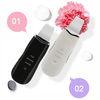 

Rechargeable Ultrasonic Skin Scrubber Deep Cleaning Skin Face Lifting Exfoliating Pore Cleaner Facial Massager Beauty Device