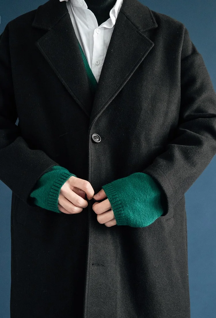 Yasword, Хлопковый тренч, пальто для мужчин, Осень-зима, Мужская брендовая куртка, ветровка, мужское пальто, повседневное, однотонный, тонкий воротник, пальто, верхняя одежда