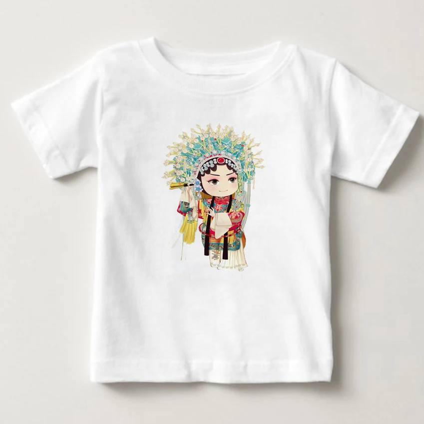 

2020 Beijing Opera T-shirt For Boys Baby Short Sleeve Shirt Casual Children Clothing Kids Girl Clothes Set Girls Tops And Tees M