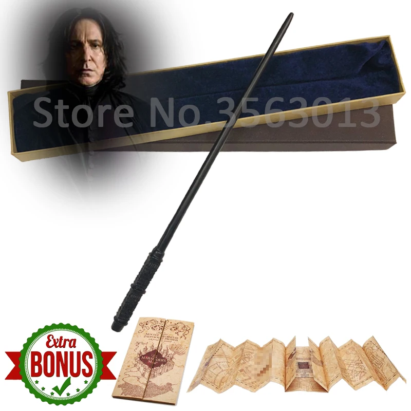 Snape 28 видов Поттер Волшебная палочка s с подарочной коробкой Дамблдор металлический сердечник волшебная палочка Harried волшебная палочка с бонусом для рождественского подарка - Цвет: Snape