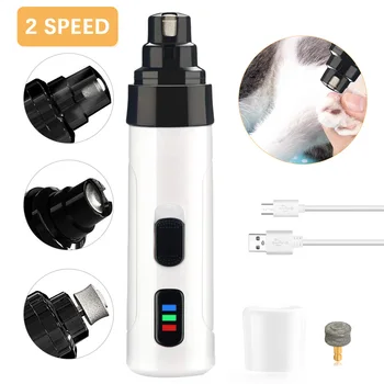 

2020 Pet Nail Trimmer Pet Nail Grinder Safty Electric Dog Nail Grinder with 2 Speeds and Low Vibration for Small Dogs Cats Pets