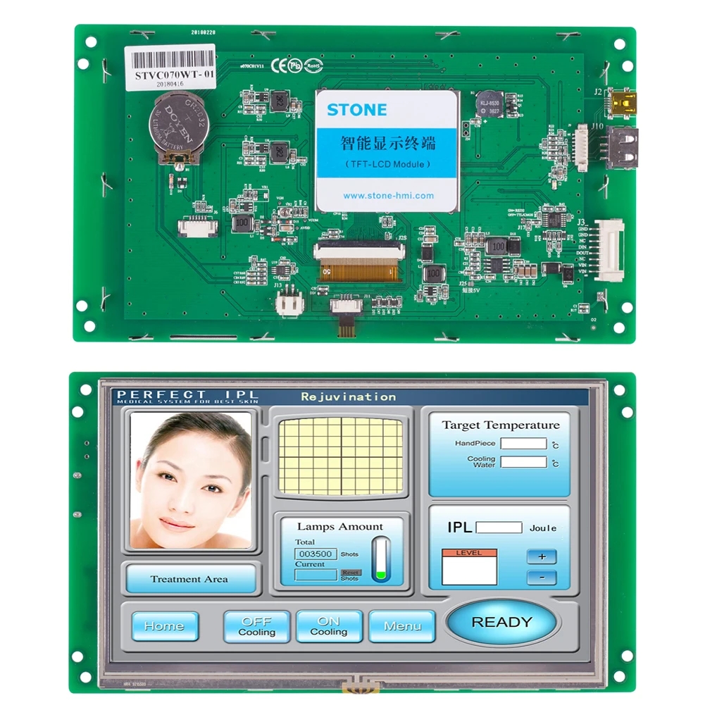7 inch LCD touch monitor with CPU drive IC 