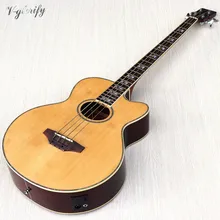 4 струнная акустическая электрическая бас-гитара с высоким блеском 43 дюймов cutway дизайн 24 лада с эквалайзером acustica бас-гитара ra