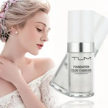 

TLM 30ML Color Changing Liquid Foundation Makeup Nude Skin Cover Face Concealer Long Lasting Makeup Tone Foundation B A0T2