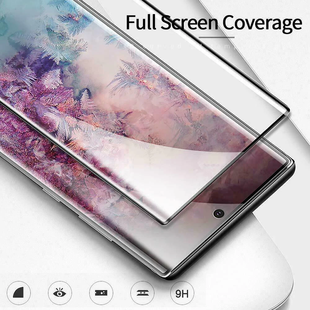 50 шт Для Samsung Galaxy Note 10 Plus защита экрана полное покрытие закаленное стекло для S10 S9 S8