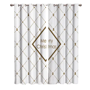 

Christmas Theme Simple Geometric Pattern Blackout Window Curtains Living Room Curtain Kitchen Blackout Curtains