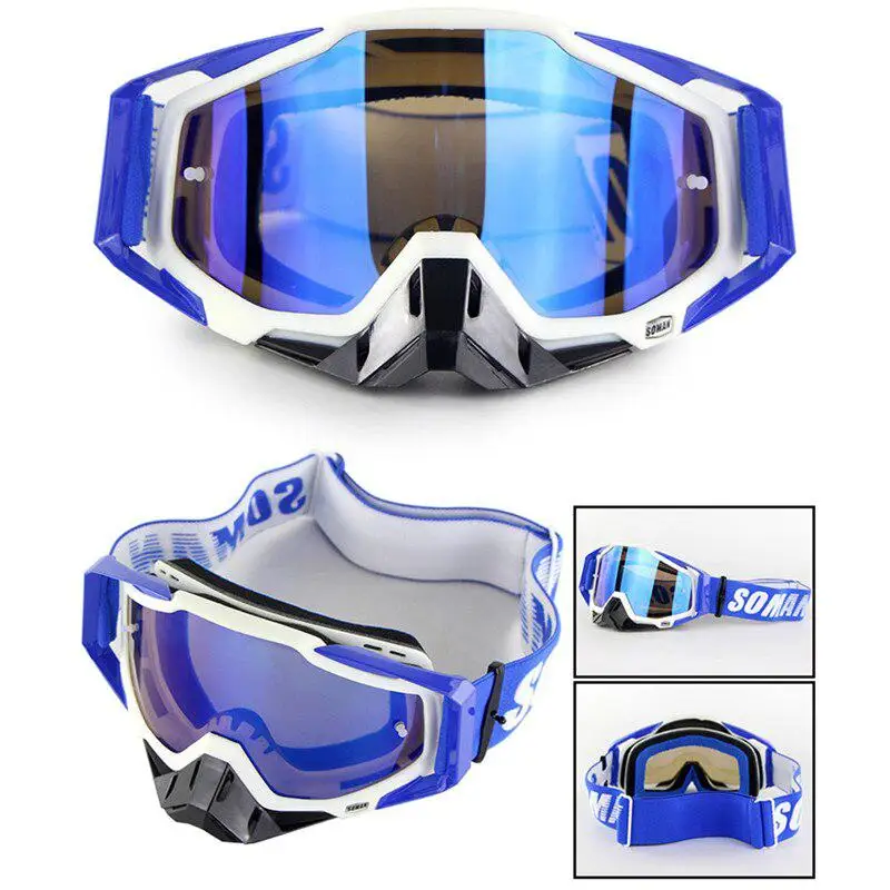 

Motorcycle Helmets Goggles Windproof Riding Cross-country Goggles Outdoor Ski Sport Glasses with Transparent Lens+Tearable Film