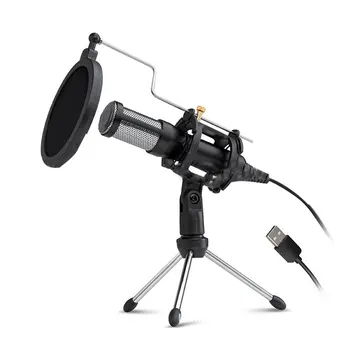 

Professional PC Microphone Condenser Mic Set USB Plug for Live Stream Broadcasting Recording Gaming Conference Voice