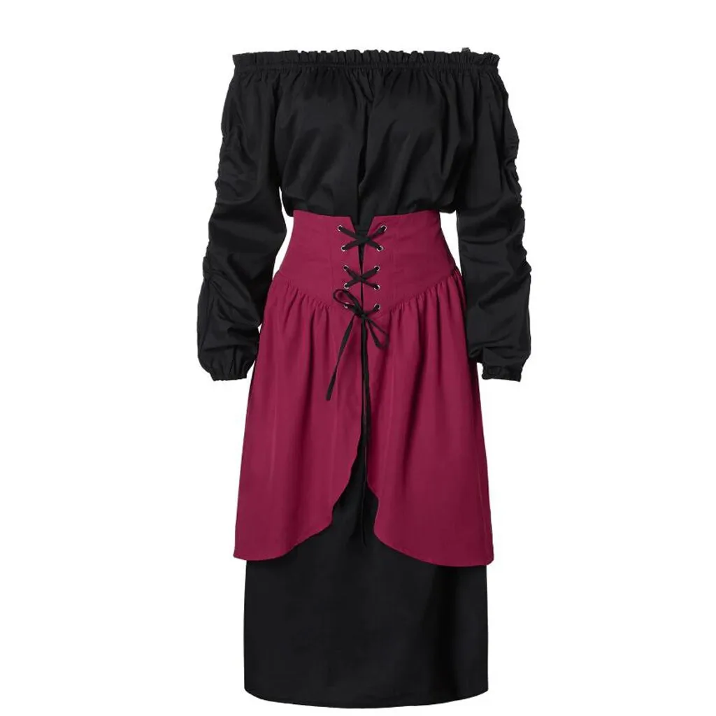 

Cold Shoulder Dress For Women Autumn Winter Fashion Punk Solid Patchwork Long Sleeve Bandage Slim Long Maxi Dress Vestidos